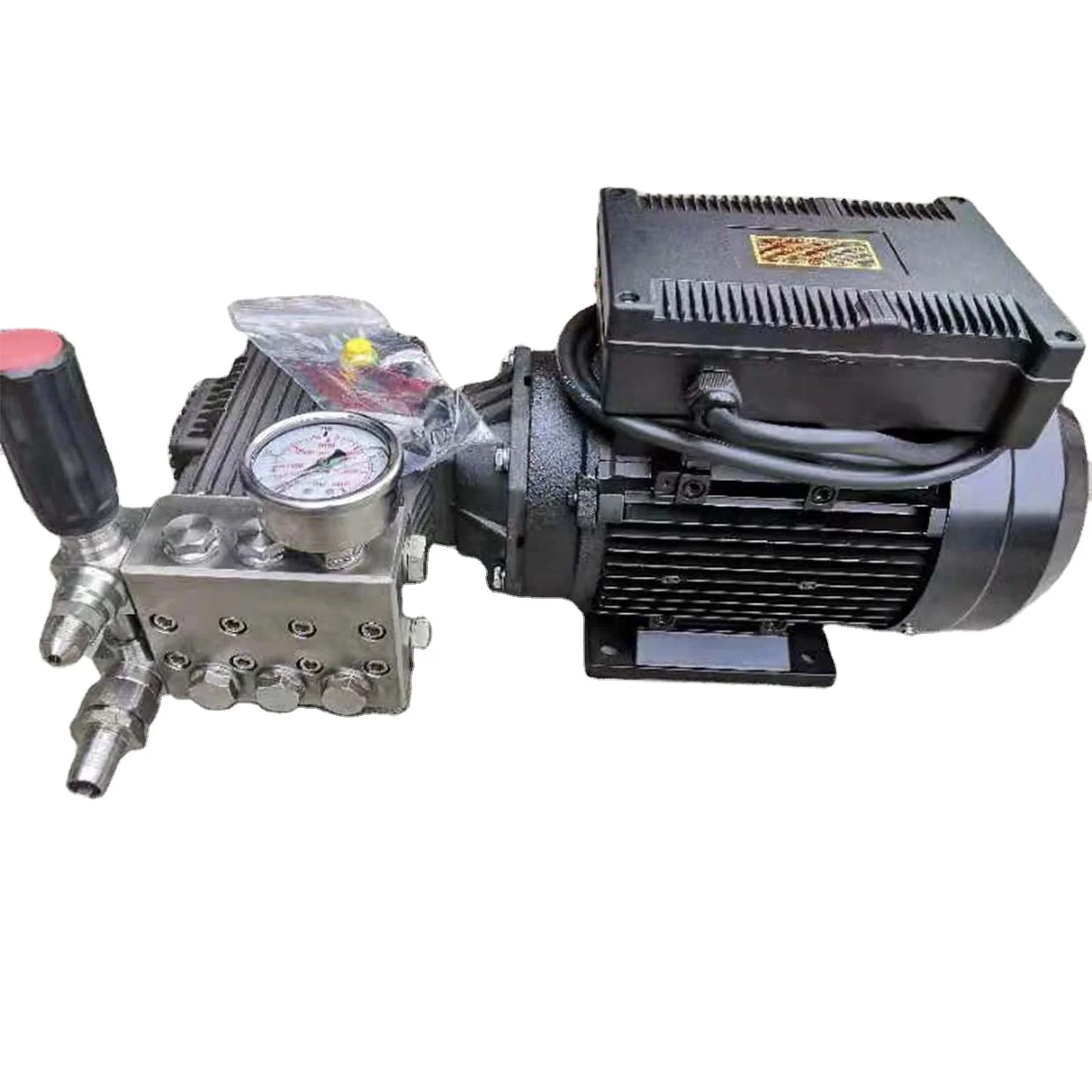 1500Psi 100bar 15lpm stainless high pressure triplex plunger washer pump for sea salt water with motor 3.0KW 220v 50HZ