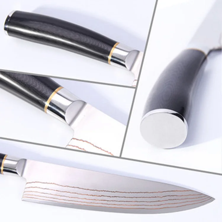 Eco-effective german din 14116 stainless steel Blade and ABS handle kitchen knives set