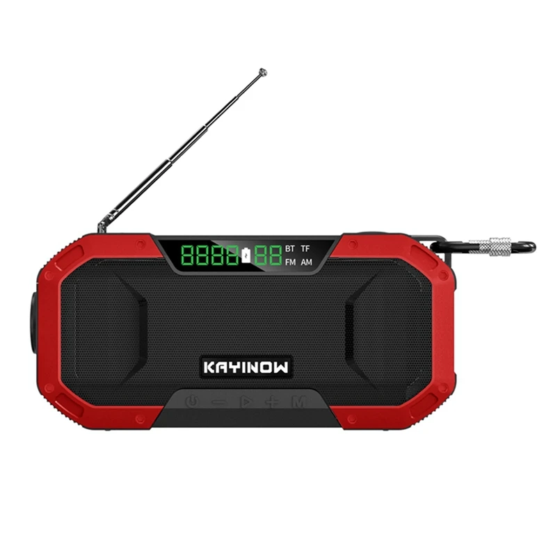 Портативный уличный беспроводной стерео громкий динамик DF580 с TF SD AUX FM радио Музыкальный плеер с солнечной батареей