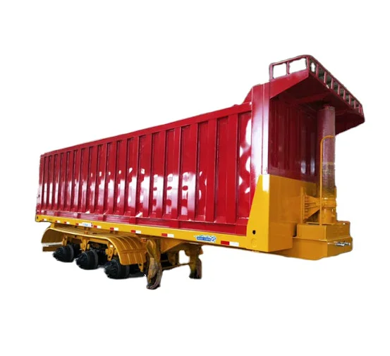 Factory price 3 axle side tipper truck dumper semi trailer dump truck