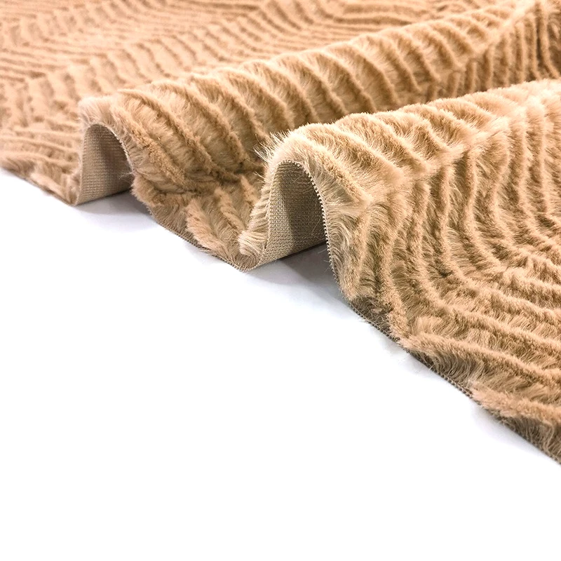 
heavy fleece recycled polyester material faux fur rabbit for home textile 