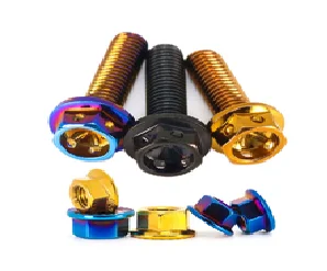 M8 M10 M12 Gr2 Gr5 класс 2 5 титановый сплав сталь анодированный шестигранный зубчатый фланцевый болт с полной резьбой DIN6921