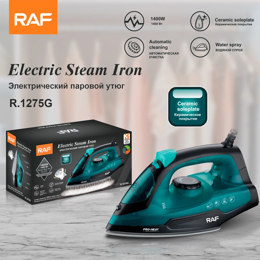 RAF New Design Household Electric Handheld Garment Steam Press steam Iron with anti drip