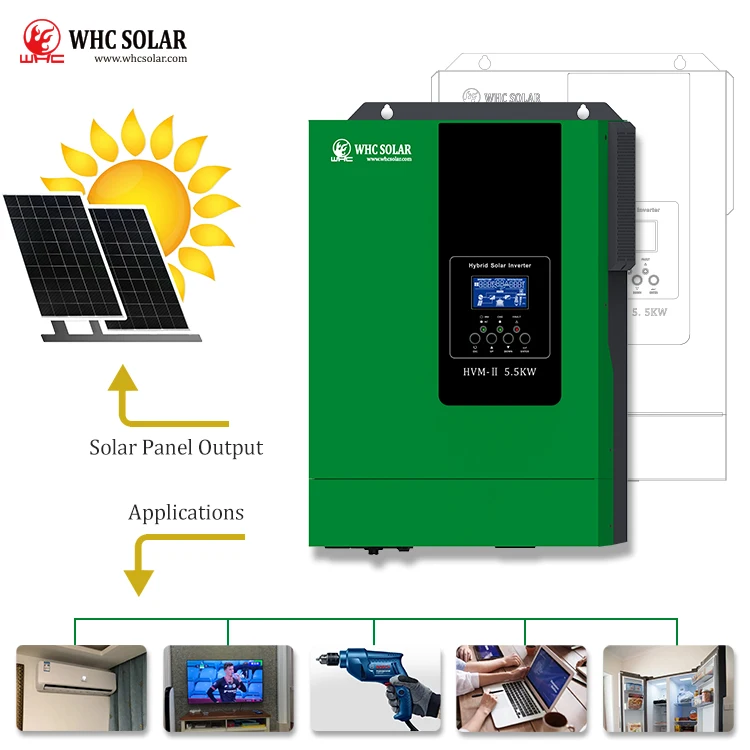 WHC SOLAR 5000 Watts 1Kva 2Kva 3Kva 3.5Kva 5Kw 10Kva 500Kw On Off Grid Tie Mppt Pure Sine Wave Solar Inverter Hybrid
