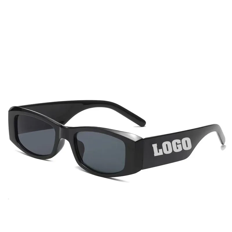 2022 Wholesale custom logo sunglasses  unisex  trendy square vintage shades wide legs fashion small sunglasses