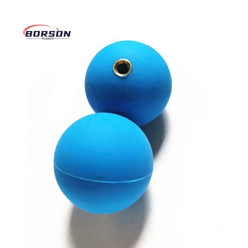 Matt Silicone drum mallets beater ball Rubber bouncing balls Factory Hard Nitrile rubber Ball with screw and Half hole