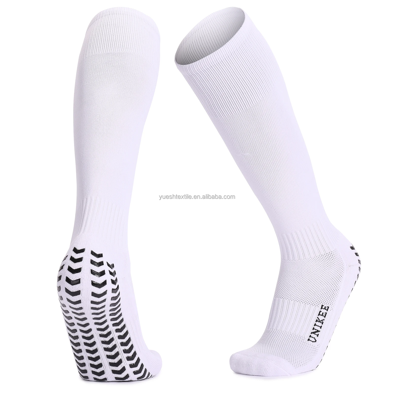 knee high non skid soccer socks cotton cushion sport compression socks
