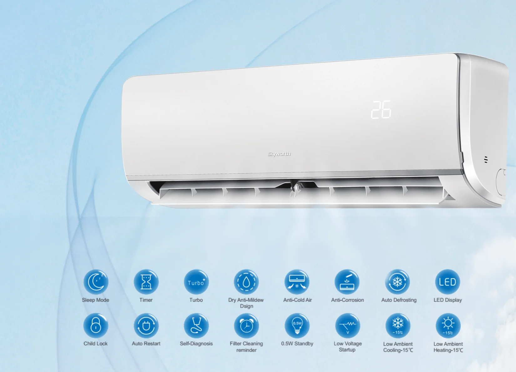 Wholesale 9000-24000BTU split unit air conditioner wall mounted