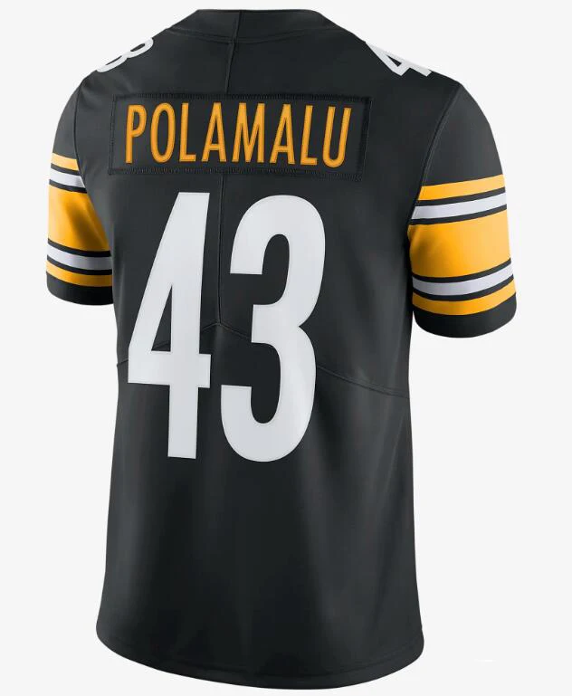Stitched American Football Jerseys Pittsburgh 39 Fitzpatrick 43 Polamalu 86 Ward 88 Freiermuth 90 Watt 92 Harrison
