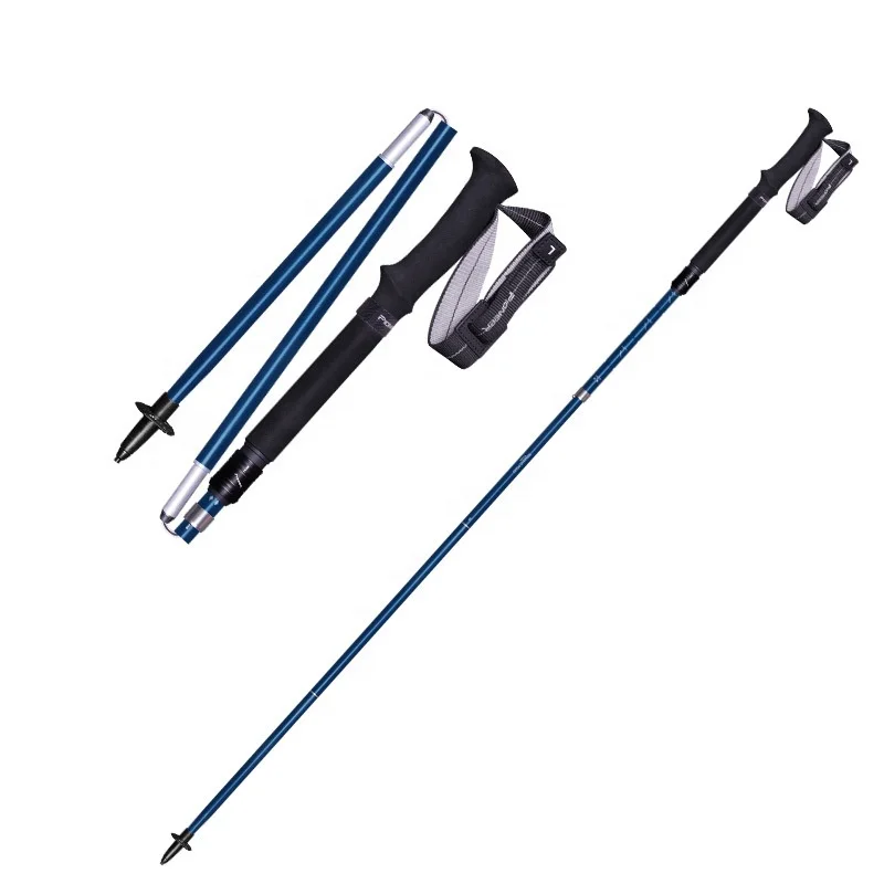 Z Style Aluminum 7075 5 Section Hiking Poles Nordic Walking Stick With Eva Handle Antishock Trekking Poles For Outdoor Walking