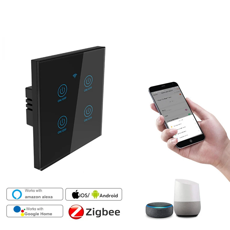 G-Tech Plus Touch Smart Scene Wireless Switch Zigbee 3.0 Tuya Remote Zigbee Control Panel