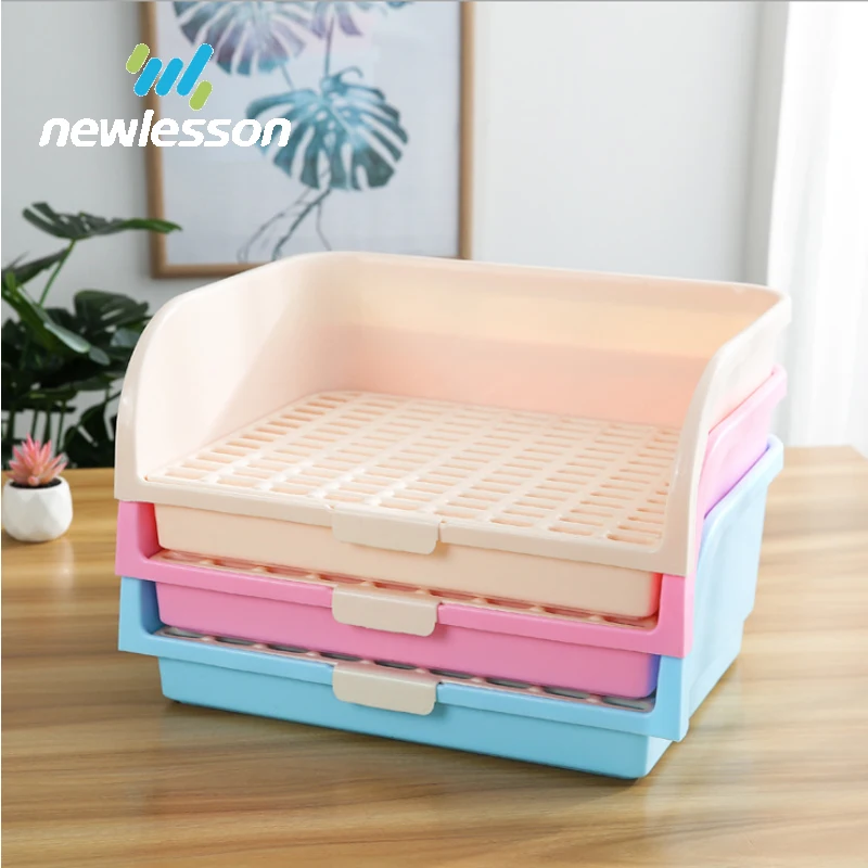 Большой пластиковый Туалет для домашних животных, чистый угловой туалет для кроликов, оптовая продажа