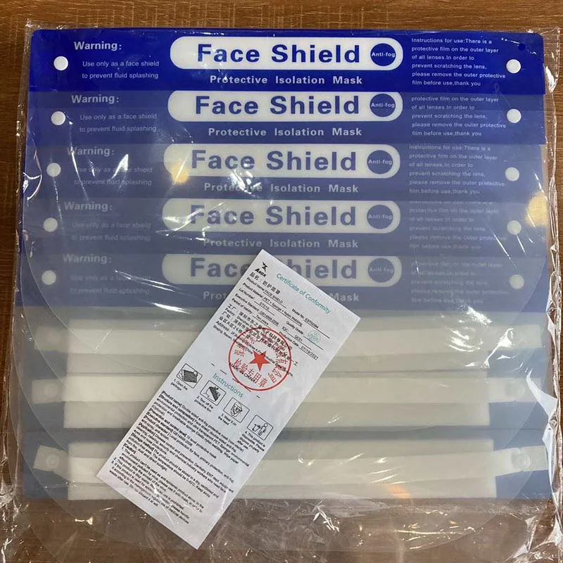 Faceshield Transparent Anti Fog Safety Protective Clear Plastic Face