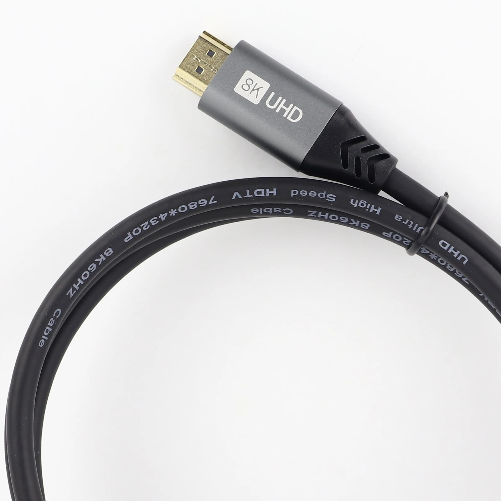 Мультимедийный интерфейс высокой четкости V2.1 высокоскоростной HDTV 8K 60 Гц 3D покрытый ПВХ видеокабель ТВ кабель 1 5 м UHD