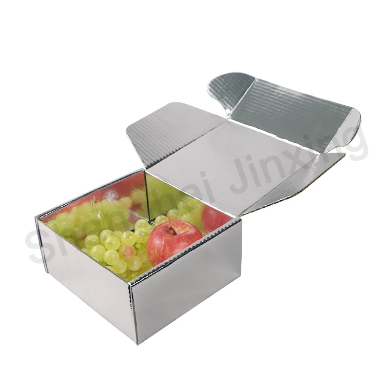 Aluminum Foil Cardboard Chill Insulated Box and Insulation Carton Box Liner for Keep Food Fresh