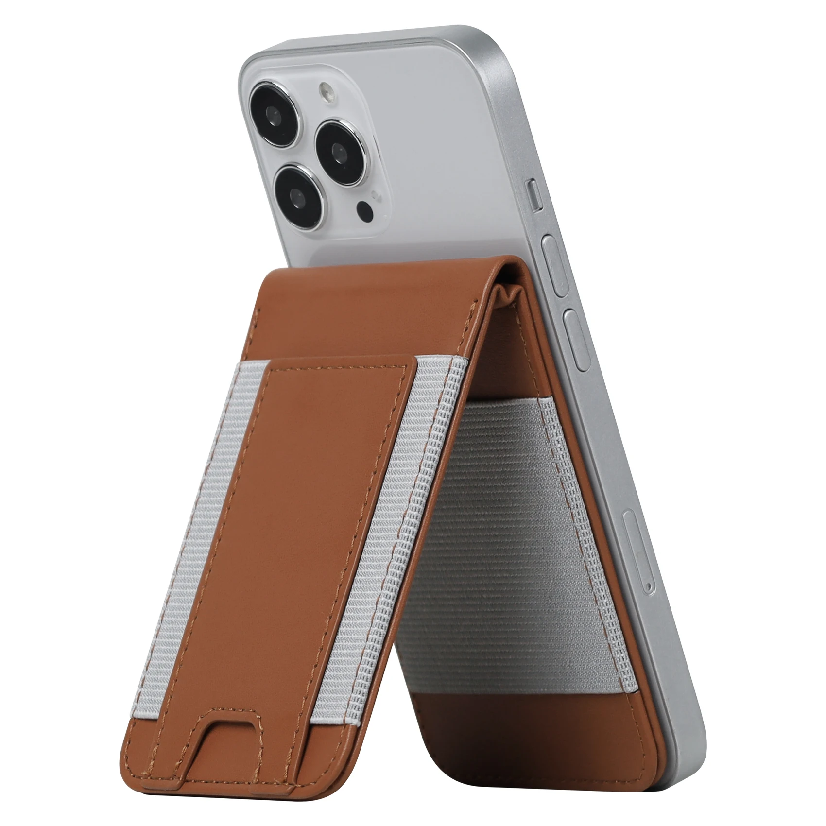 Новый стиль магнитный держатель для карт PU кожаный бумажник мобильного телефона сумка