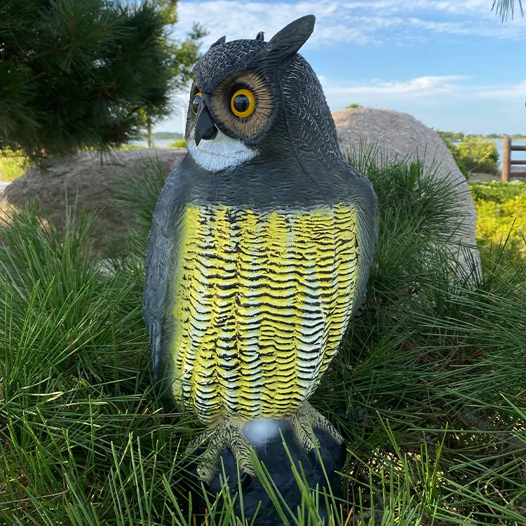 Hitop Outdoor Pe Owl Bird Scarecrow Decoy Duc Decoys Hunting Owl Decoys To Scare Birds Away