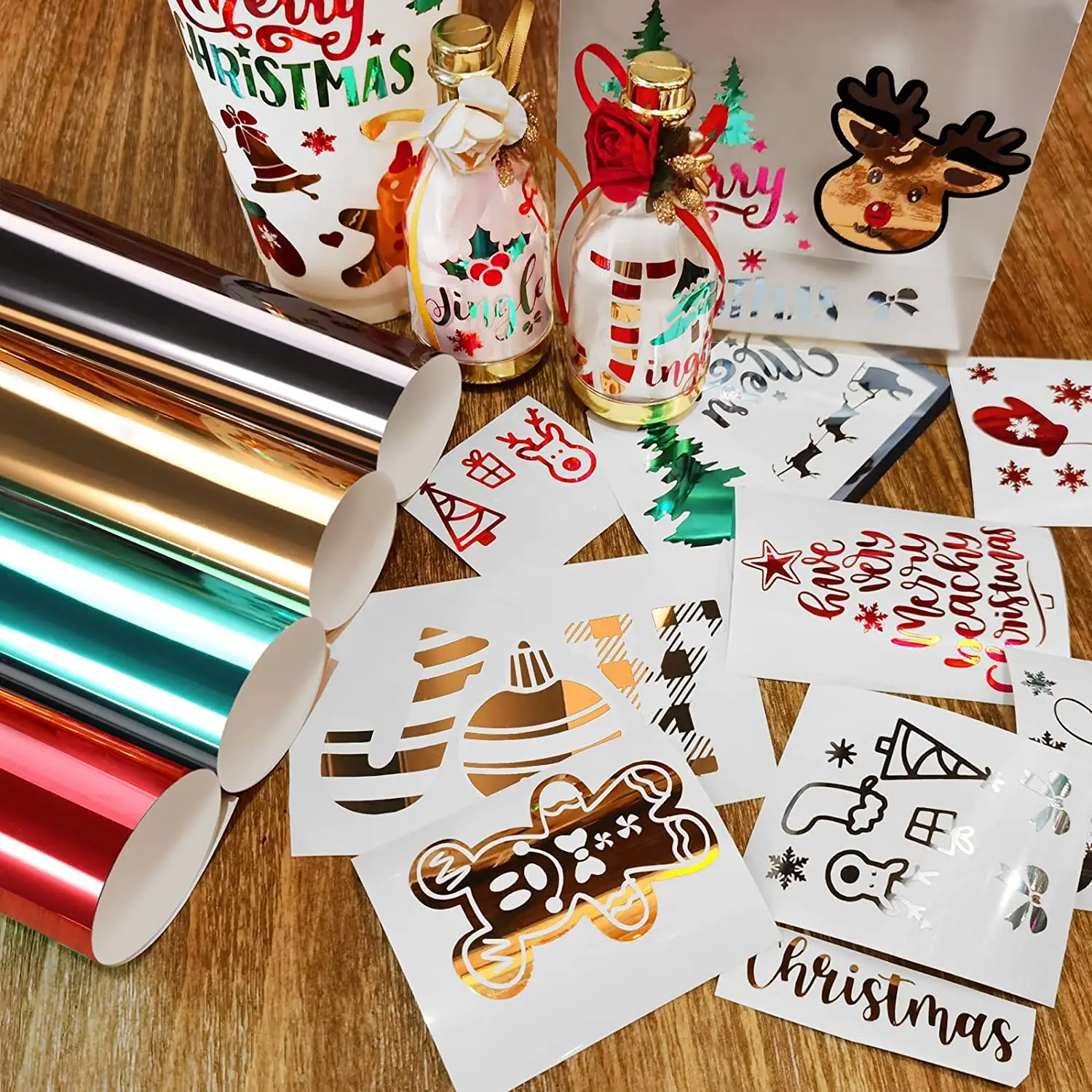 Factory Prices DIY Craft Holographic Chrome Metallic Rainbow PVC Self Adhesive Cutting Vinyl For Cutting Plotter