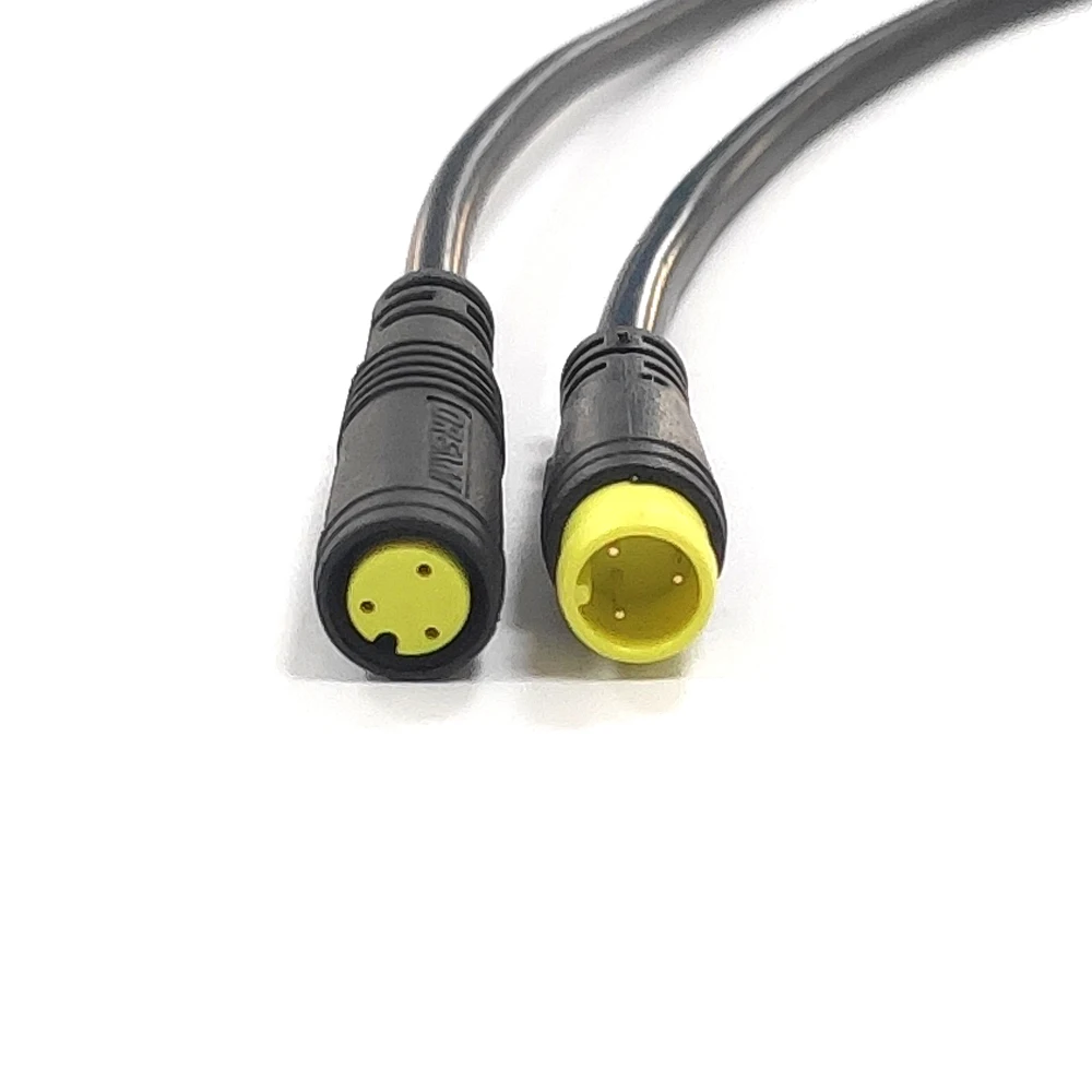 
Wholesale IP65 M8 3Pin Yellow Electric Bike Signal Connector Power Cable Connector 