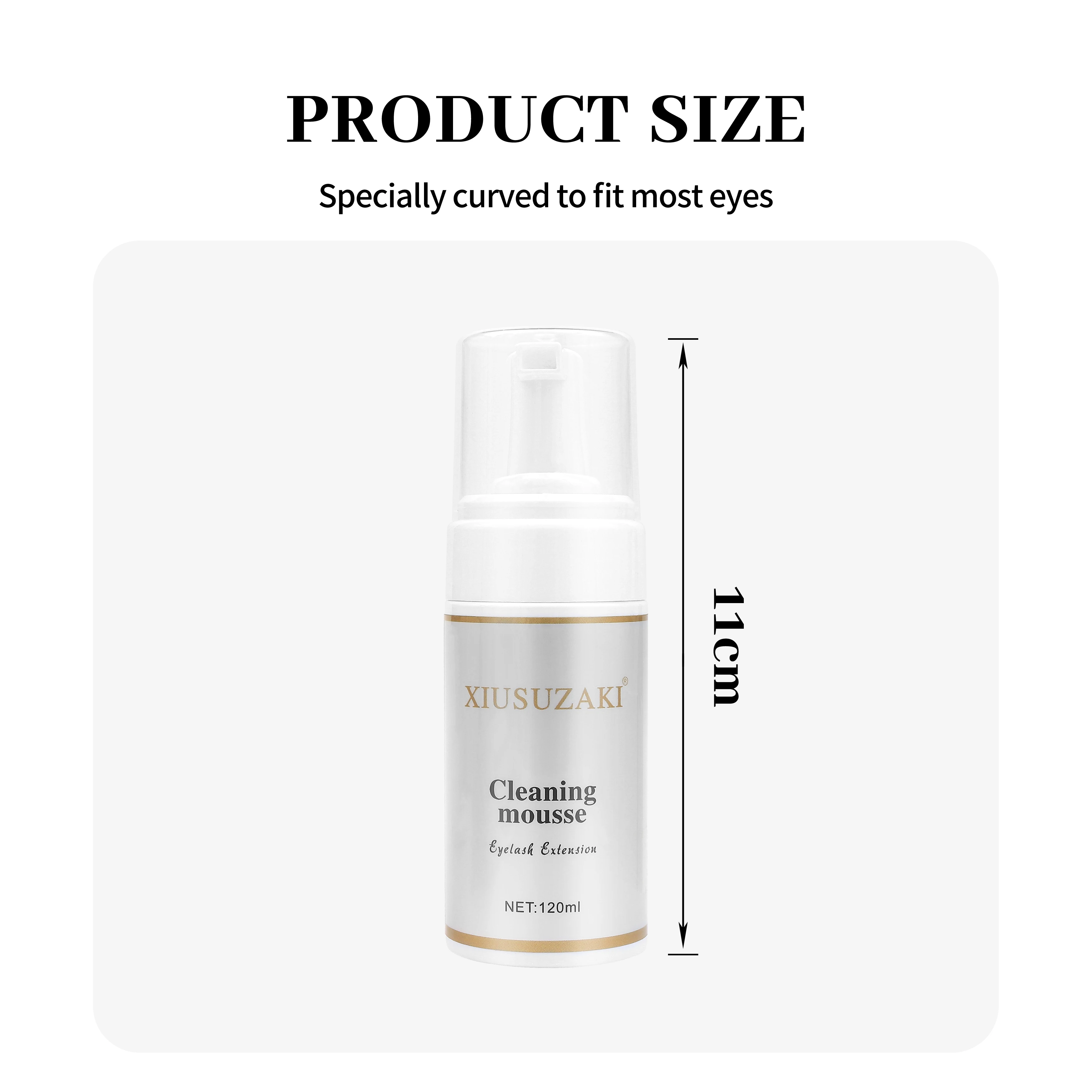 XIUSUZAKI 120ml Eyelashes Extension Wash Lash Lift Concentrate Cleaning Mousse Cleanser Foam Lash Private Label Eyelash Shampoo