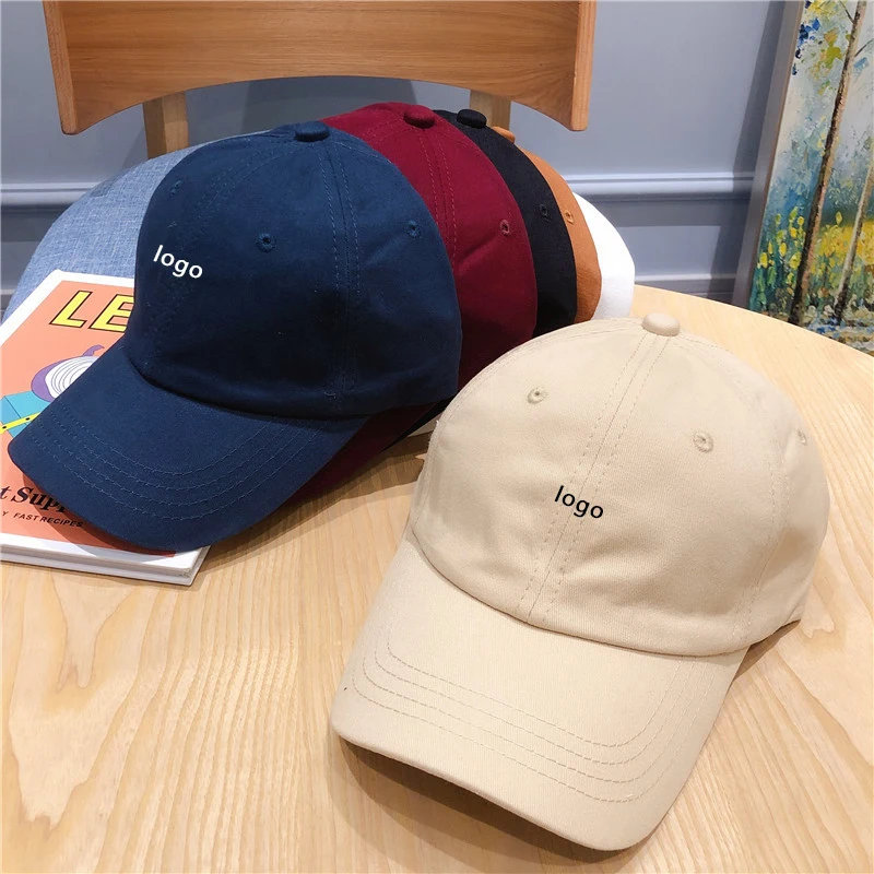 Premium summer lightweight custom embroidery logo sport cap cotton dad hat 6 panel fashion mens strap adjustable dad hat