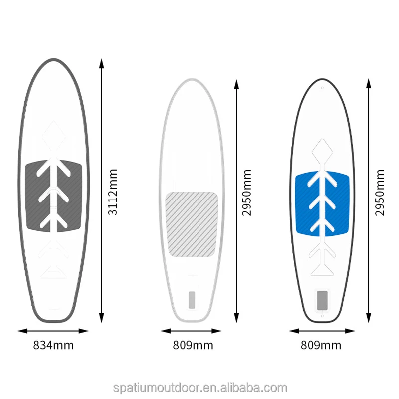Spatium Wholesale Glass Paddle board Transparent stand up sup board for adult