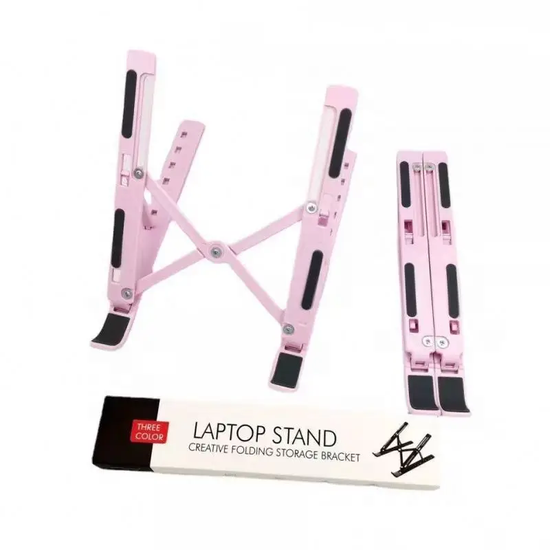 Folding Height Adjustable Aluminum Alloy  Pc Laptop Stand Use For Used Refurbished Laptop Portable Ergonomic Lap Desktop