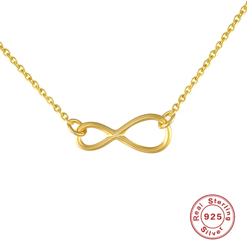 Lucky Infinity 8 Word Pendant Necklace Elegant Simple Clavicle Necklace for Women Fashion Jewelry Exquisite Accessories