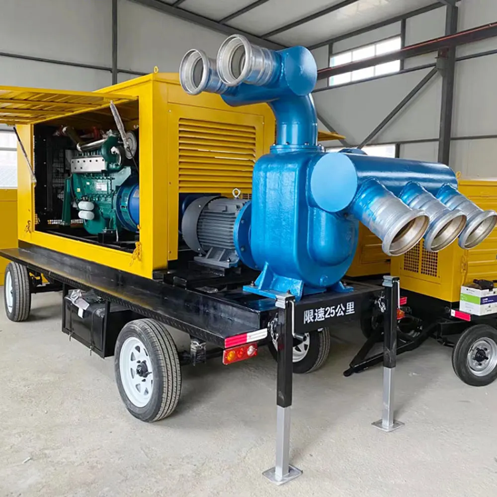 220v dewatering sewage centrifugal automatic pressure flow water diesel engine self-priming pump with agriculture irrigation