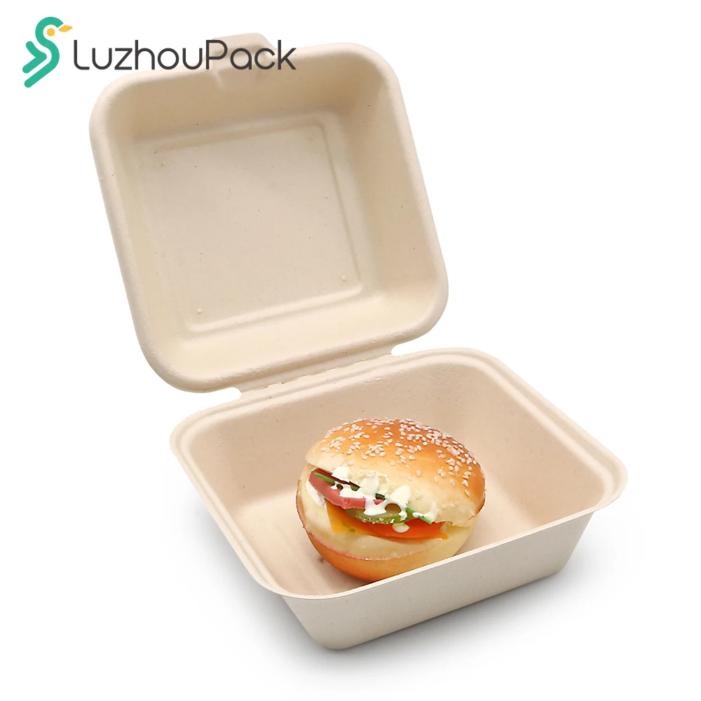 LuzhouPack Customized biodegradable take away food meal packaging takeaway container