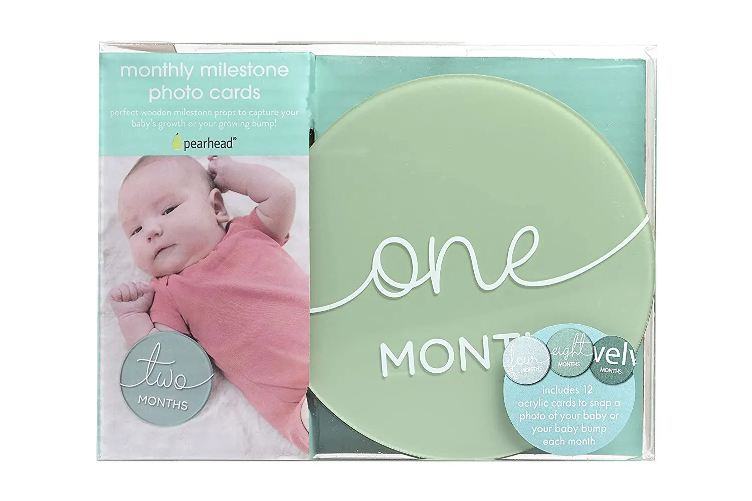 Custom Acrylic Monthly Milestone Photo Cards Baby First Year Photo Prop Discs Pregnancy Journey Milestone Markers