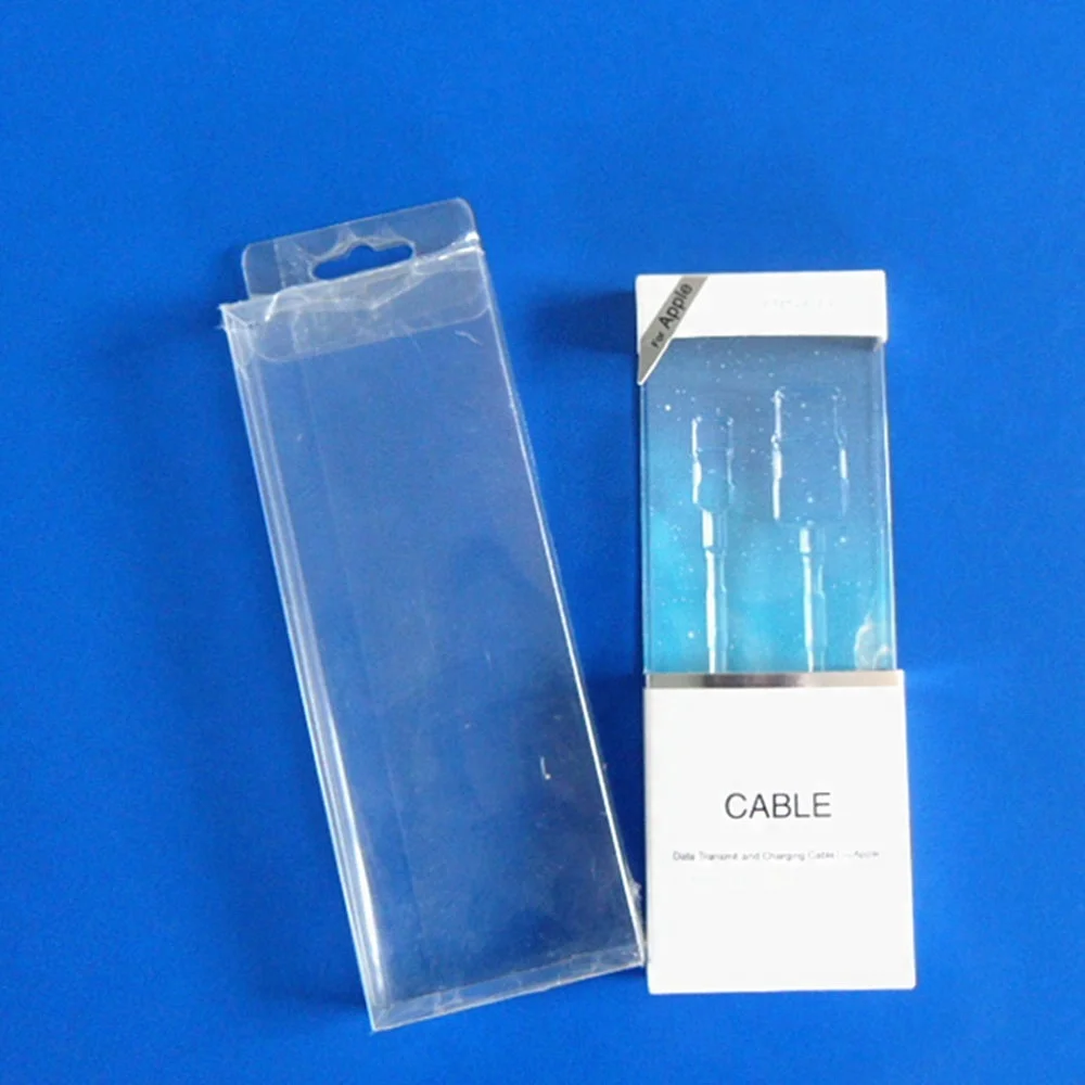 custom printing clear folding usb flash drive plastic packaging box