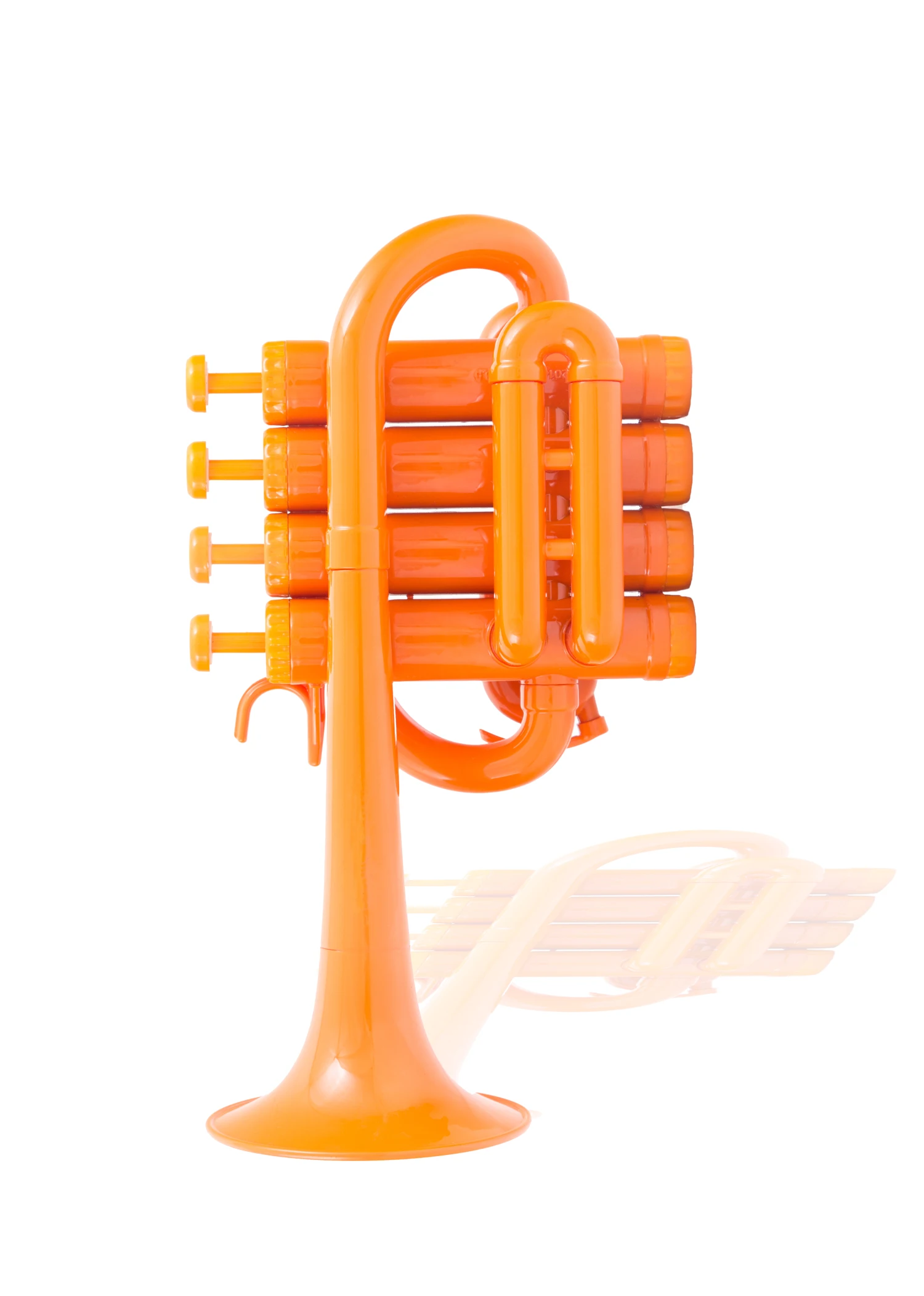 Ptrumpet ABS plastic 4 Valves Piccolo Trumpet Red Blue(PCT230P)