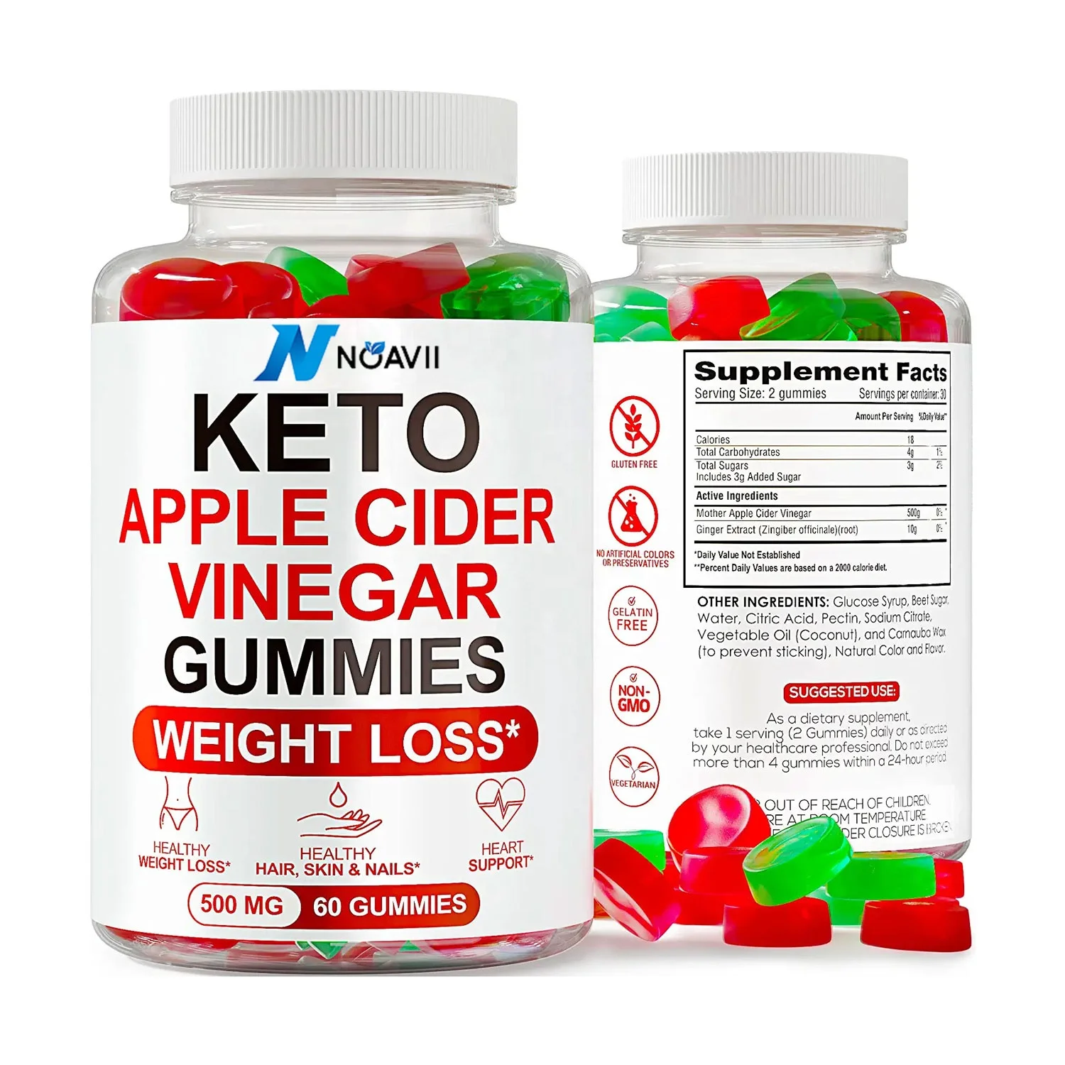 Keto Apple Cider Vinegar Gummies Weight Fat Management Loss Super Slim Keto Blast Gummy Bears for Cleanse & Detox