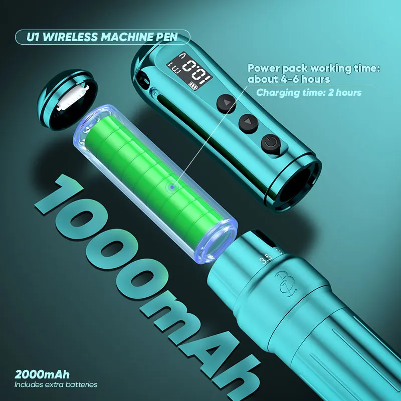 Biomaser U1 Exclusive Patent New Rechargeable Wireless Eyebrow Tattoo Adjustable Stroke Microblading Permanent Makeup Machine