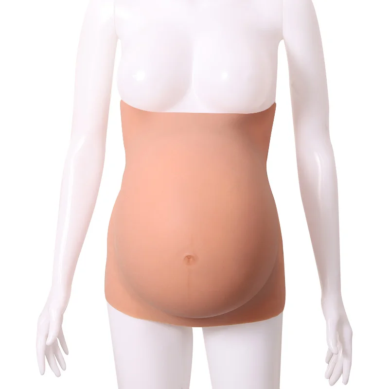3/6/9 months Fake Pregnancy Belly Artificial Silicone Pregnant Bellies with Shoulder Strap for Costumes Cosplay