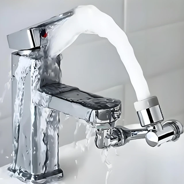 Modern 1080 Degree Swivel Robotic Arm Faucet Kitchen Sink Extension Universal Plastic Brass Hot Cold Water Mixer Bathroom Taps