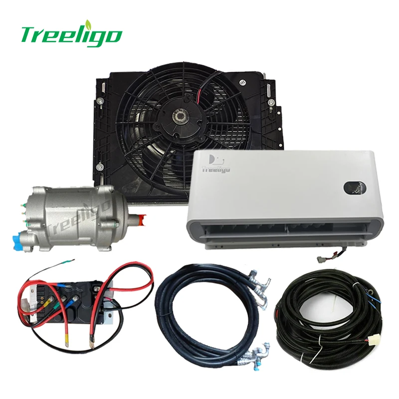 Hidden Truck APU Sleeper Cabin  RV Battery power Split excavator Electrical car 12 volt Tractor  Air Conditioner