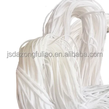 Manufacturers spot disposable mask rope round ear strap nylon 3mm mask elastic band white elastic rope