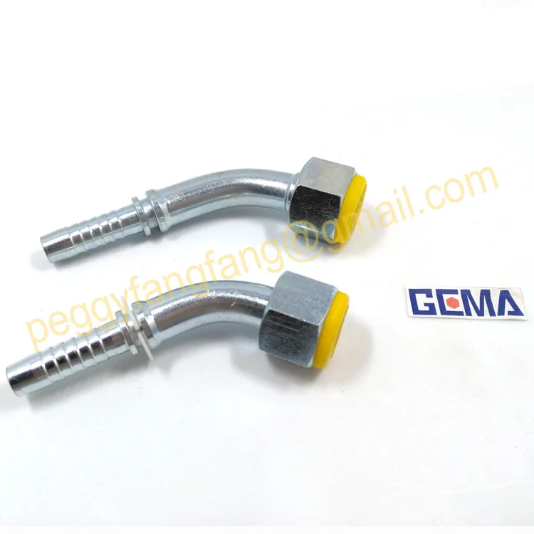 45 degree elbow female metric hydraulic fitting hose fitting pipe fitting for Cat excavator(20741)