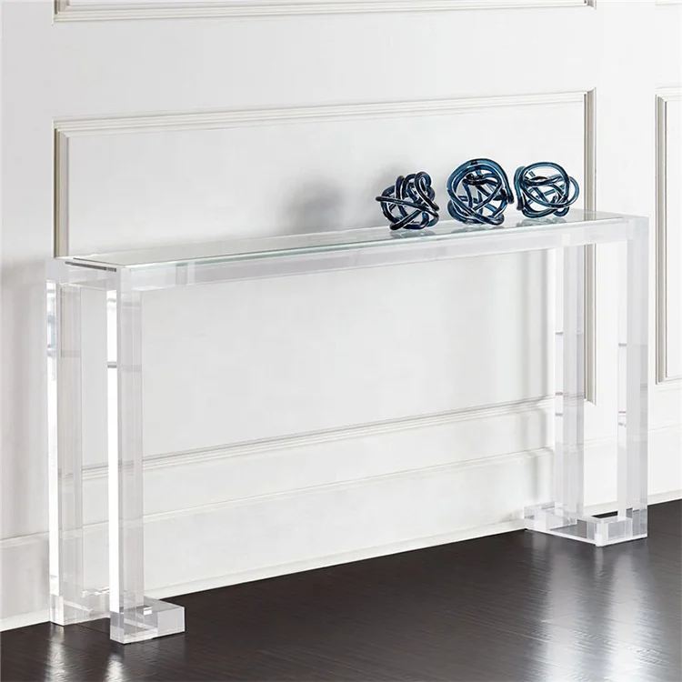 Chinese Modern Simple Style Furniture Table Acrylic Console Table Lucite Hallway Desk
