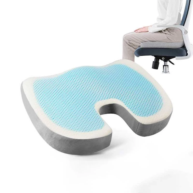 Gel Seat Cushion Enhanced Non-Slip Orthopedic Memory Foam for Electric Wheelchair Gel Seat Cushion