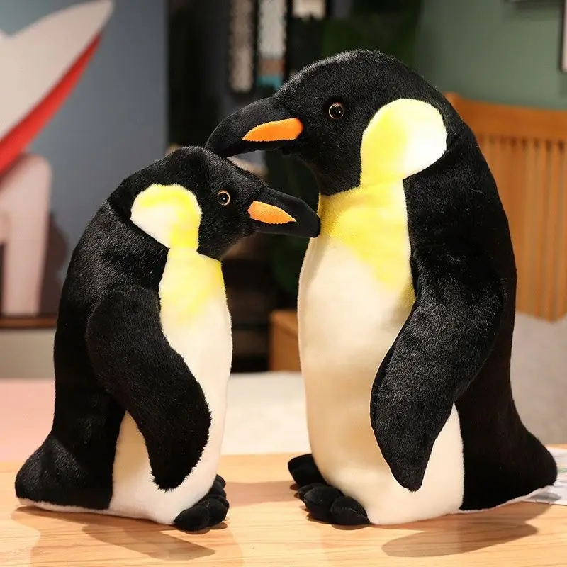Realistic Zoo Animals Soft Toys Lifelike Penguin Stuffed Animals