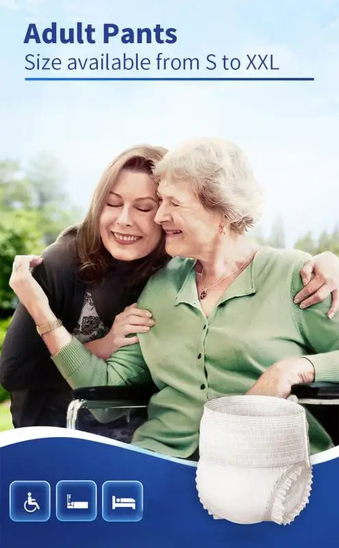 Factory Direct Selling Disposable Incontinence Adult Pants Unisex Breathable Adult Diaper Pants Underwear