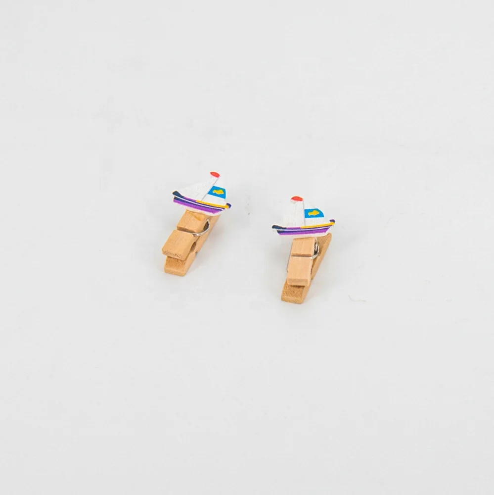 10PC Hot Sales Cute animals Wooden Clothes Photo Paper Peg Cute DIY Decorative Wooden Custom Clips