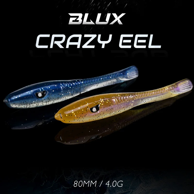 ALLBLUE CRAZY EEL Seabass Artificial Bait Silicone Worm Soft Fishing Lure