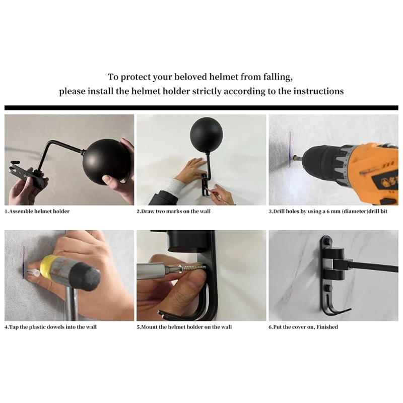 Wholesale Price Motorcycle Storage Rack Helmet Holder Helmet Display Rack Wall Mounted.jpg