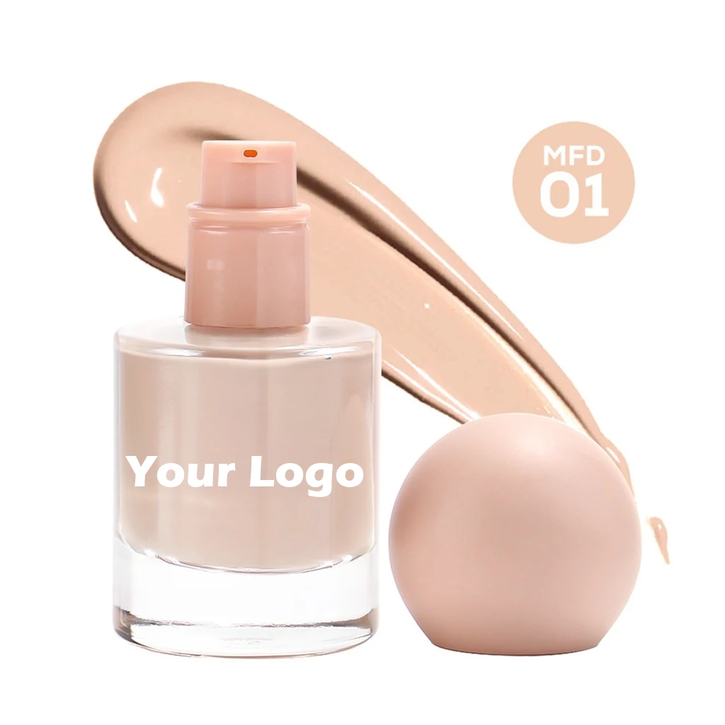 dark Color Full Coverage Private Label Waterproof Natural Makeup Liquid Foundation
