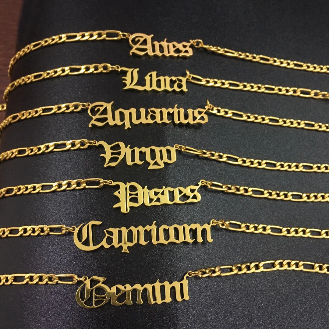 
Zodiac Sign Symbol Necklace Lot Zodiac Stainless Steel Necklace 