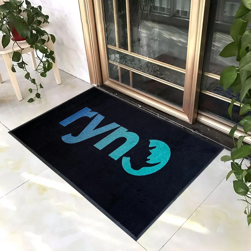 New Colorful Custom Printed carpet commercial rugs Nitrile Rubber Logo Door Mat